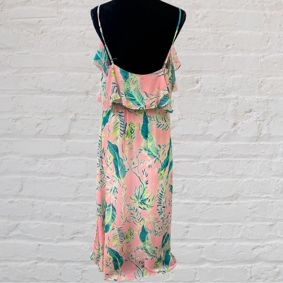 Lilly Pulitzer Size M Zadie Pink & Green Maxi Dress - Picture 12 of 12